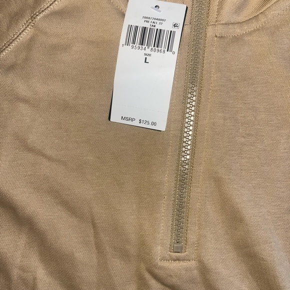 Ralph Lauren French Terry Quarter-Zip Pullover Sweatshirt Women Size Large - Picture 4 of 5